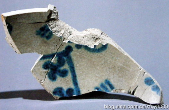 考古发掘出土的唐代青花标本