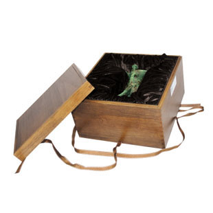 一正堂 定制 原木 实木 古董包装盒 合盖式 樟木盒
